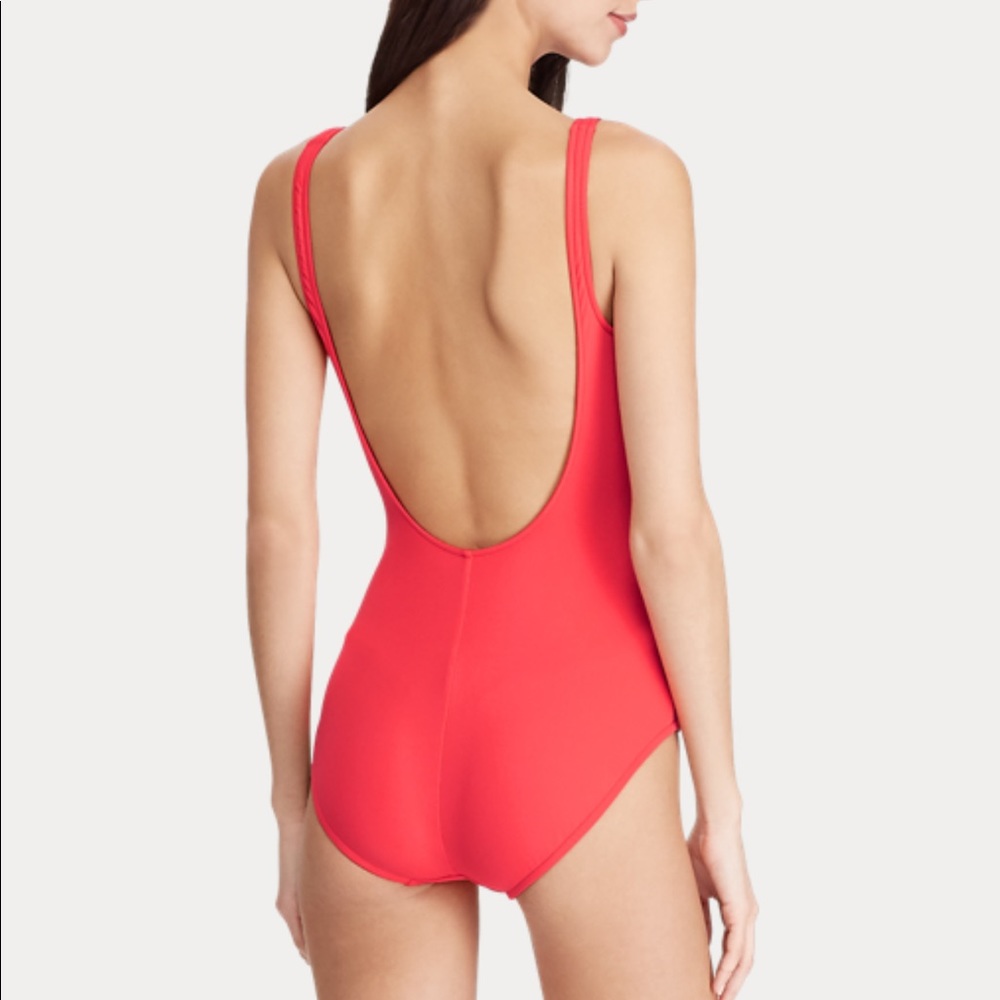 New! Polo Ralph Lauren Scoop back one piece -S - Picture 2 of 8